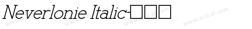 Neverlonie Italic字体转换